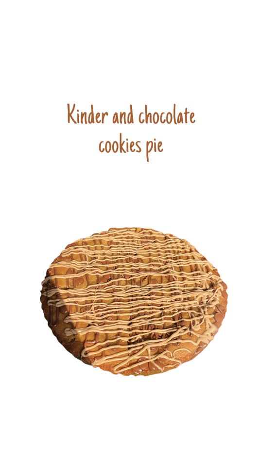 Kinder And Chocolate Cookies Pie